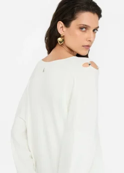 Liu Jo Jersey con pedrería-Mujer Cárdigans Y Jerséis