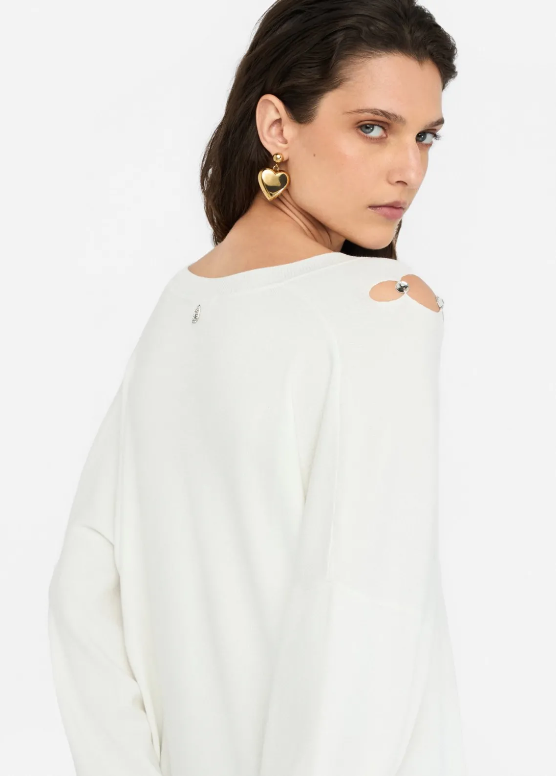 Liu Jo Jersey con pedrería-Mujer Cárdigans Y Jerséis