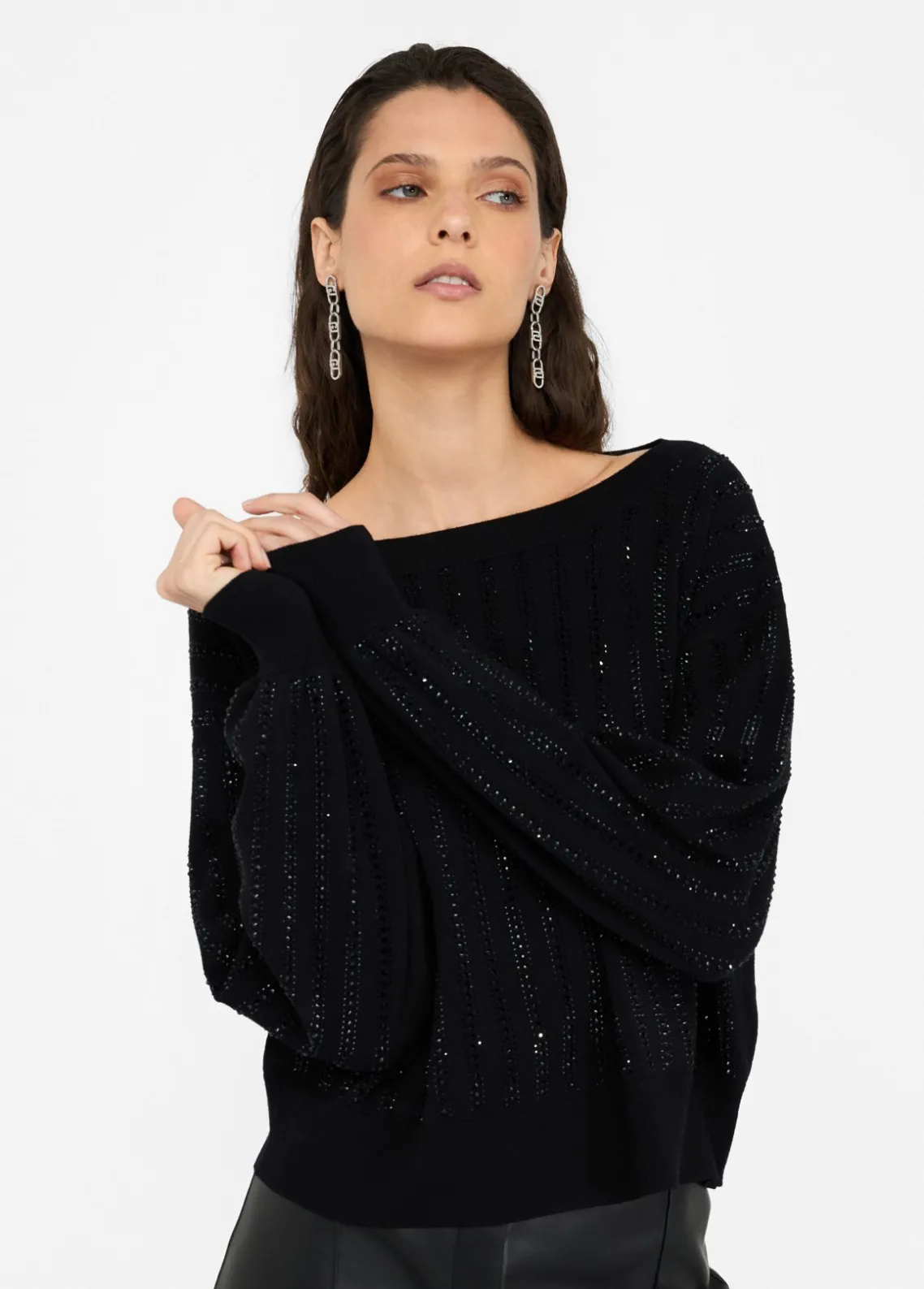Liu Jo Jersey con strass-Mujer Cárdigans Y Jerséis