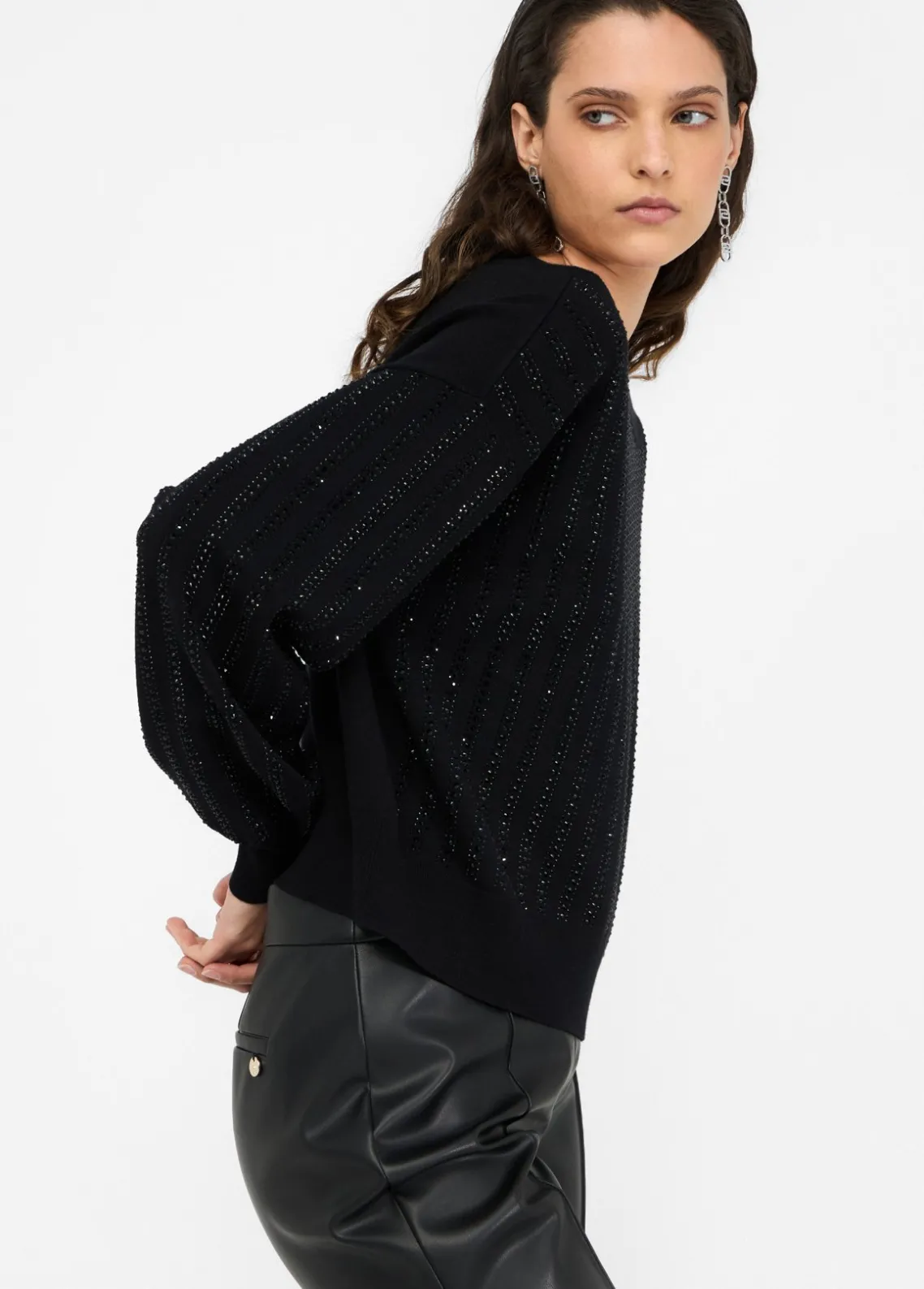 Liu Jo Jersey con strass-Mujer Cárdigans Y Jerséis
