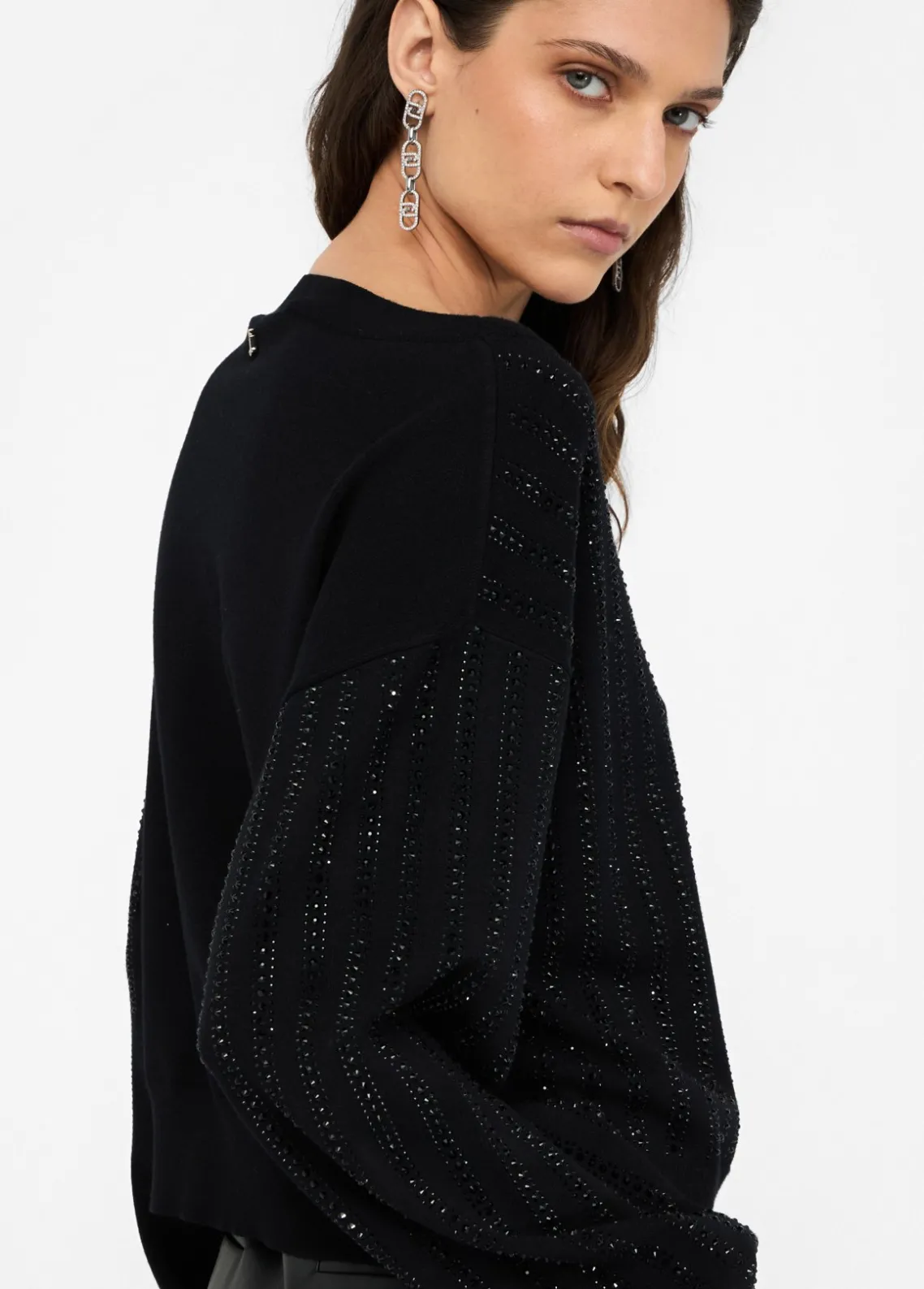 Liu Jo Jersey con strass-Mujer Cárdigans Y Jerséis