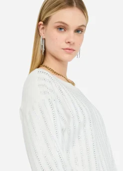 Liu Jo Jersey con strass-Mujer Cárdigans Y Jerséis