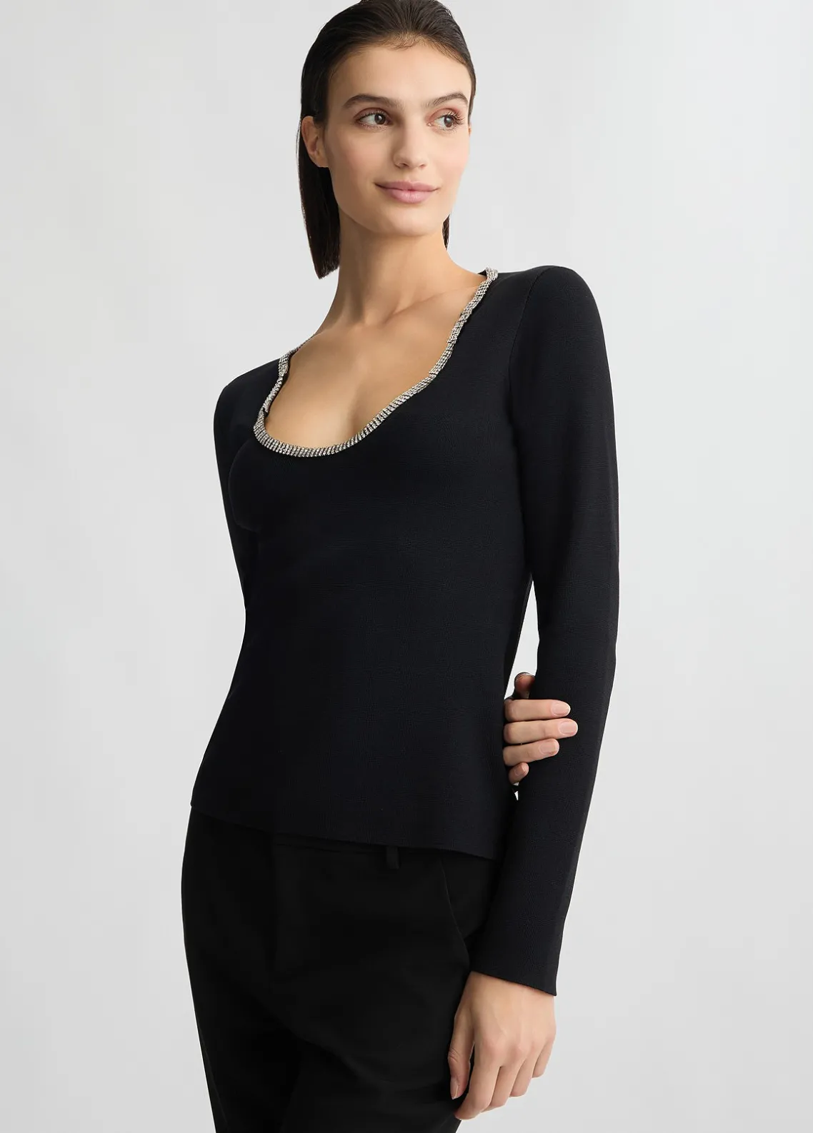 Liu Jo Jersey con strass-Mujer Cárdigans Y Jerséis