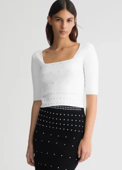 Liu Jo Jersey con tachuelas-Mujer Cárdigans Y Jerséis