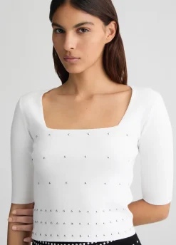 Liu Jo Jersey con tachuelas-Mujer Cárdigans Y Jerséis
