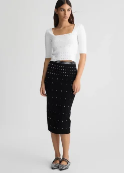 Liu Jo Jersey con tachuelas-Mujer Cárdigans Y Jerséis
