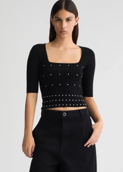 Liu Jo Jersey con tachuelas-Mujer Cárdigans Y Jerséis