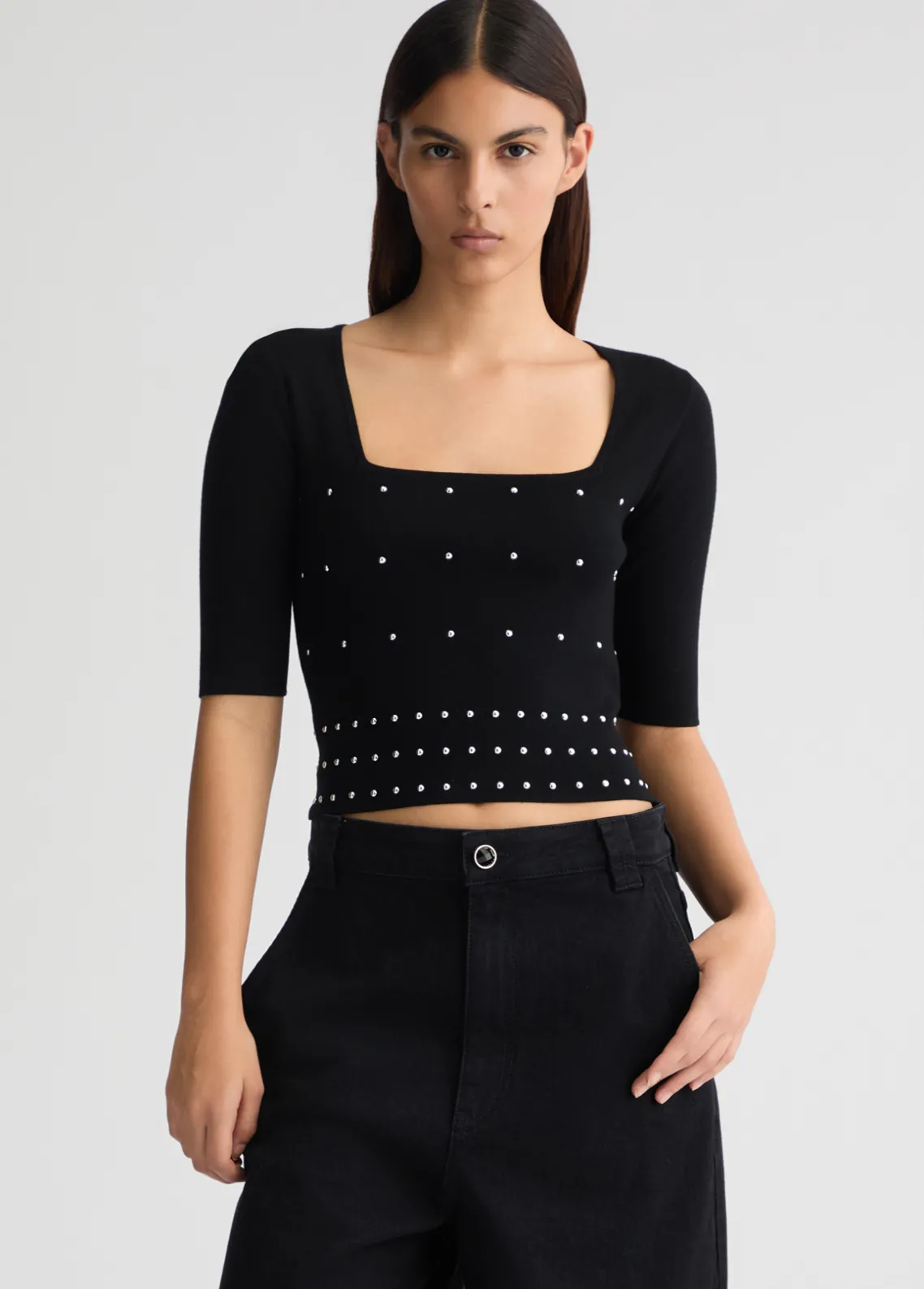 Liu Jo Jersey con tachuelas-Mujer Cárdigans Y Jerséis