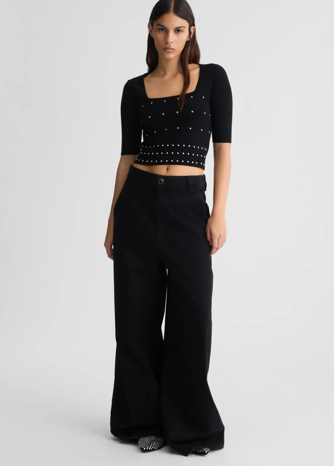 Liu Jo Jersey con tachuelas-Mujer Cárdigans Y Jerséis