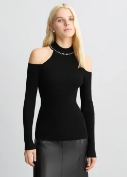Liu Jo Jersey con tachuelas-Mujer Cárdigans Y Jerséis