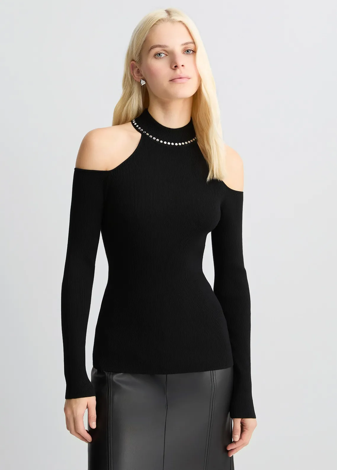Liu Jo Jersey con tachuelas-Mujer Cárdigans Y Jerséis