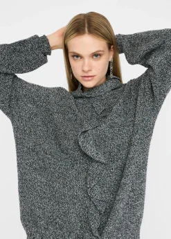 Liu Jo Jersey con volante grande-Mujer Cárdigans Y Jerséis