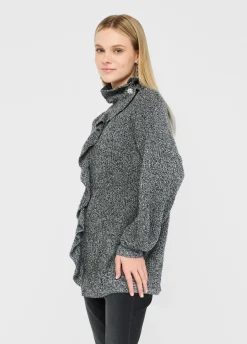 Liu Jo Jersey con volante grande-Mujer Cárdigans Y Jerséis