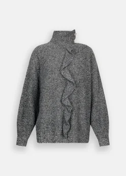 Liu Jo Jersey con volante grande-Mujer Cárdigans Y Jerséis