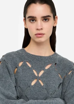 Liu Jo Jersey de 100% lana con abertura-Mujer Cárdigans Y Jerséis