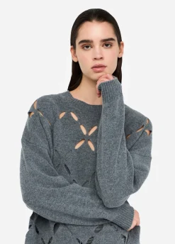 Liu Jo Jersey de 100% lana con abertura-Mujer Cárdigans Y Jerséis