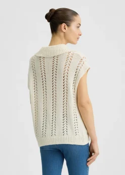 Liu Jo Jersey de algodón crochet-Mujer Cárdigans Y Jerséis