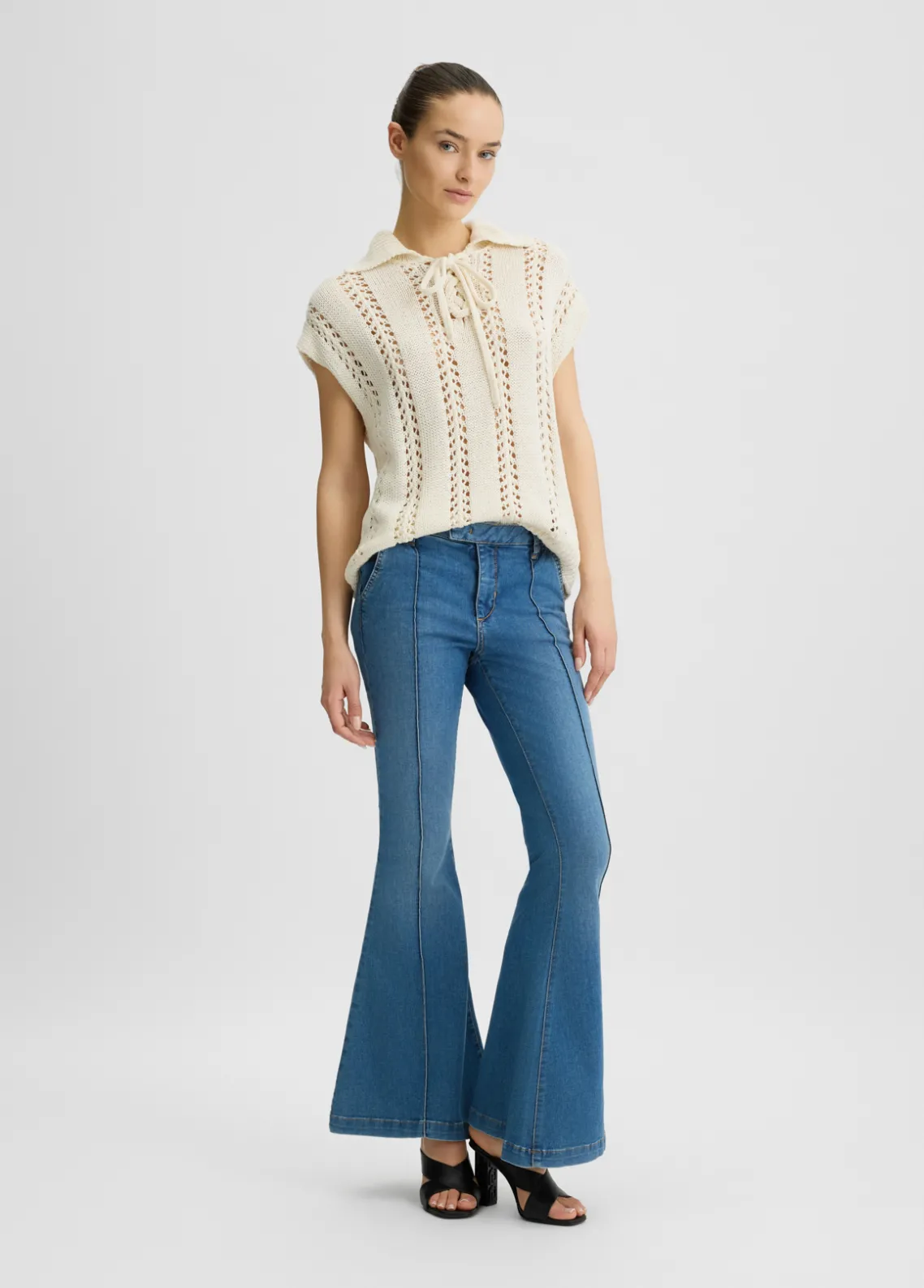 Liu Jo Jersey de algodón crochet-Mujer Cárdigans Y Jerséis