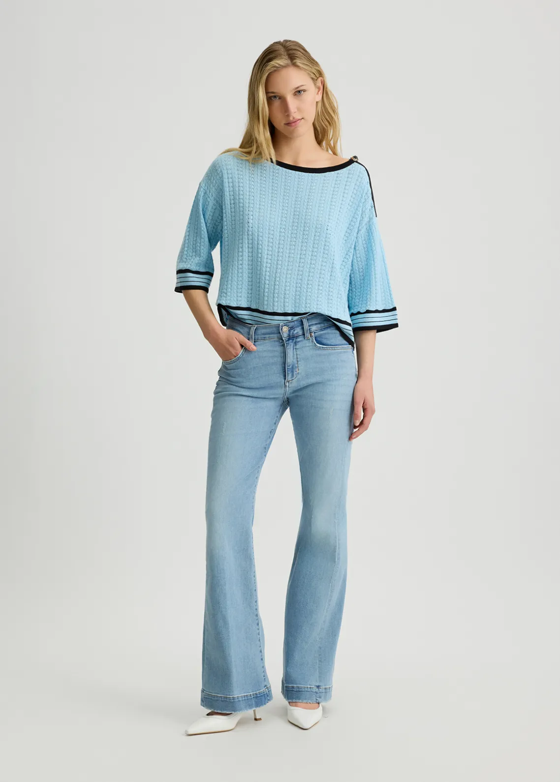 Liu Jo Jersey de algodón y cachemira-Mujer Cárdigans Y Jerséis