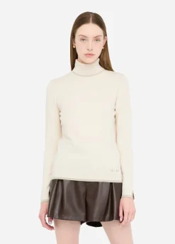 Liu Jo Jersey de cuello alto con detalles de lurex®-Mujer Cárdigans Y Jerséis