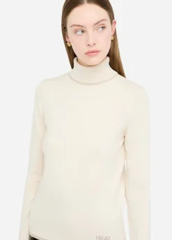 Liu Jo Jersey de cuello alto con detalles de lurex®-Mujer Cárdigans Y Jerséis