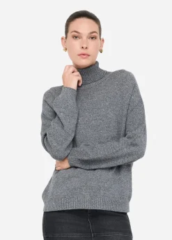 Liu Jo Jersey de cuello alto con microlentejuelas-Mujer Cárdigans Y Jerséis