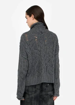 Liu Jo Jersey de cuello alto con pedrería-Mujer Cárdigans Y Jerséis
