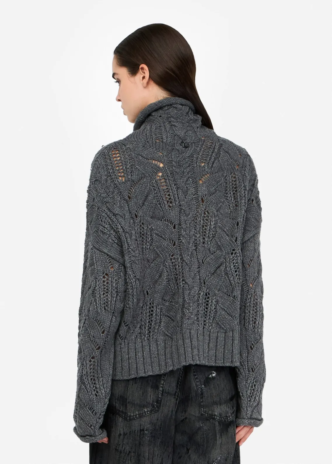 Liu Jo Jersey de cuello alto con pedrería-Mujer Cárdigans Y Jerséis