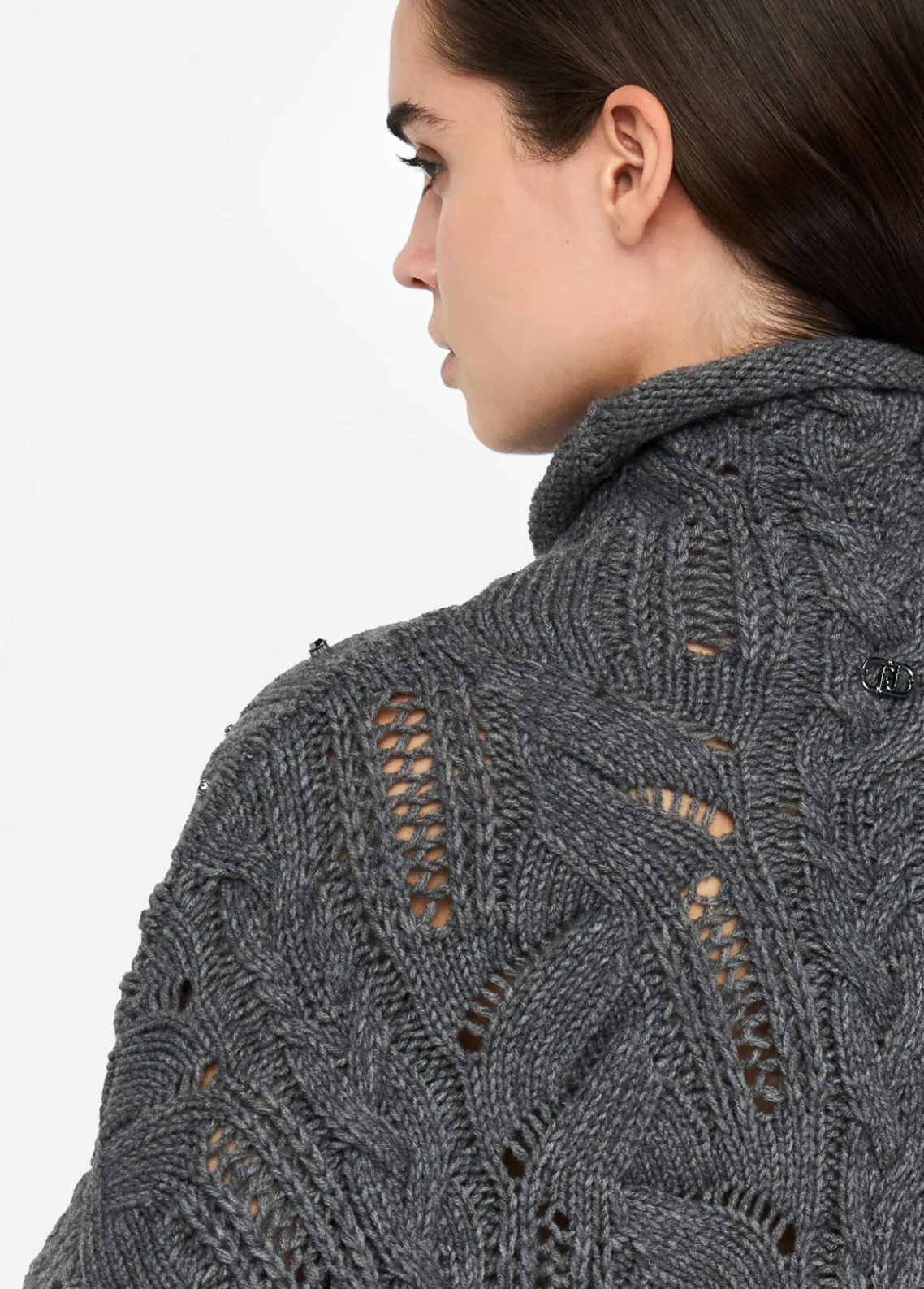 Liu Jo Jersey de cuello alto con pedrería-Mujer Cárdigans Y Jerséis