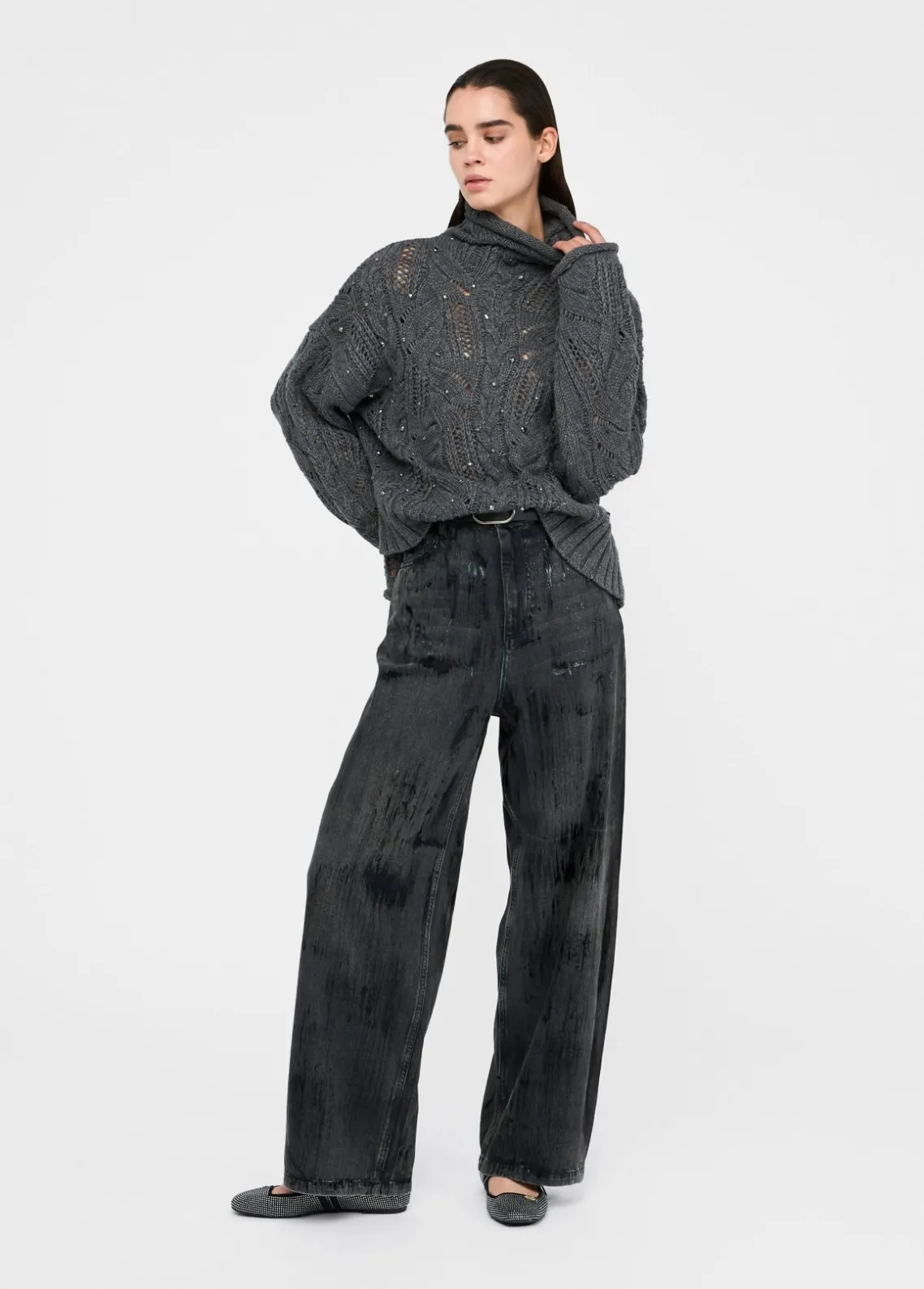 Liu Jo Jersey de cuello alto con pedrería-Mujer Cárdigans Y Jerséis