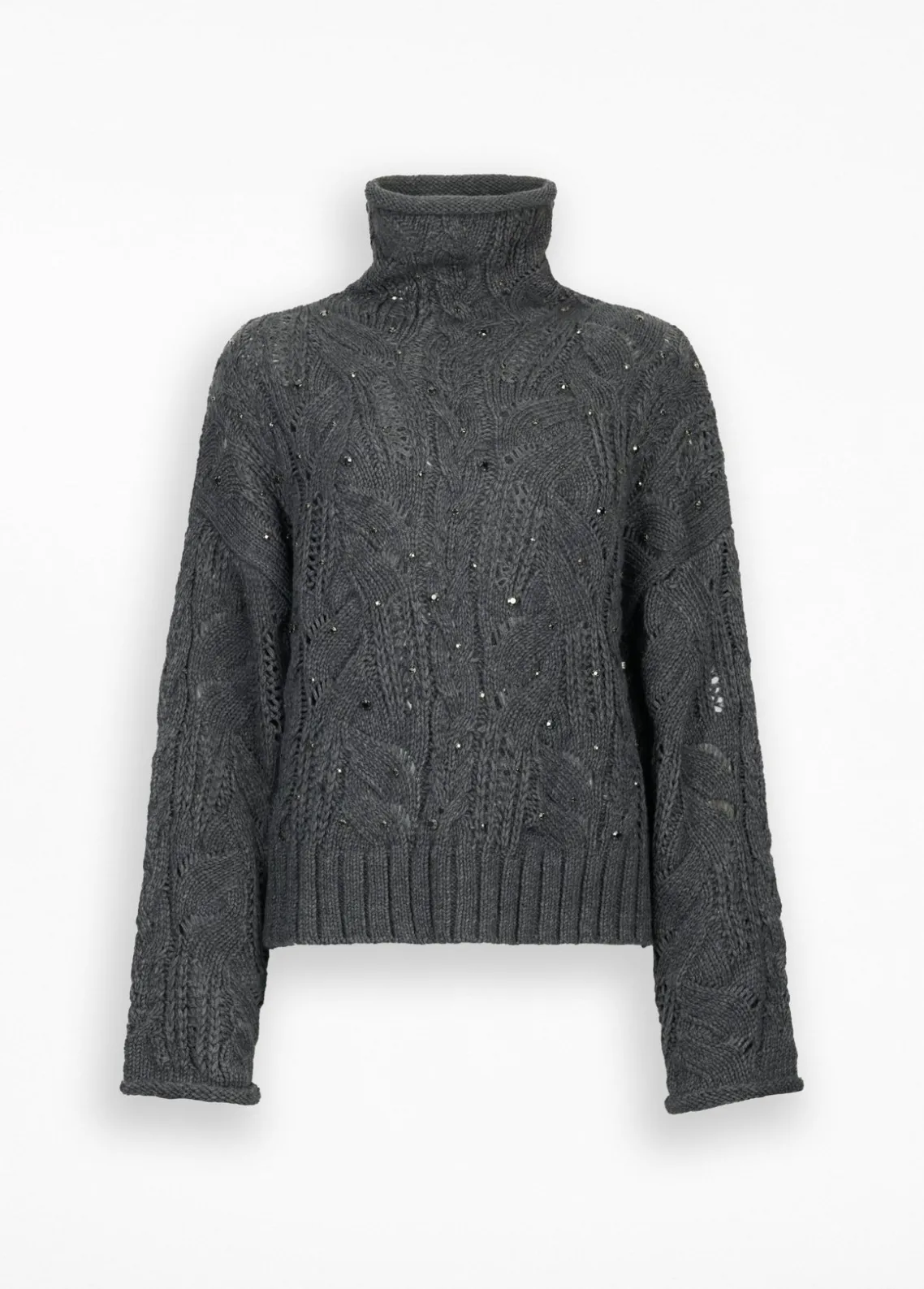 Liu Jo Jersey de cuello alto con pedrería-Mujer Cárdigans Y Jerséis