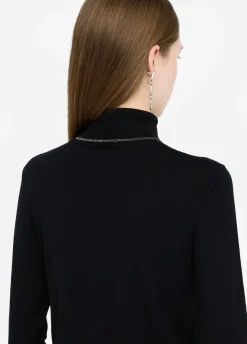 Liu Jo Jersey de cuello alto con detalles de lurex®-Mujer Cárdigans Y Jerséis