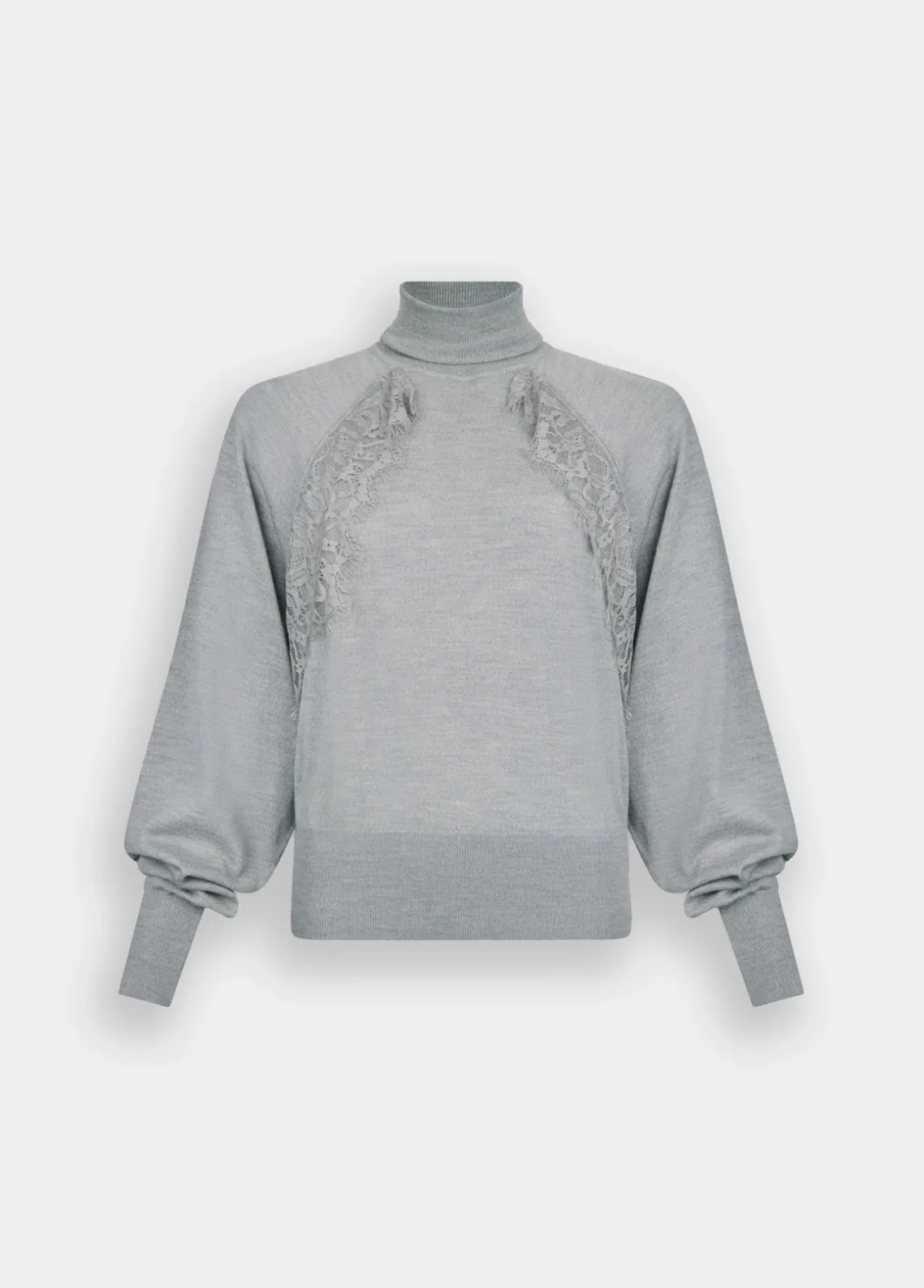 Liu Jo Jersey de cuello alto de lana con encaje-Mujer Cárdigans Y Jerséis