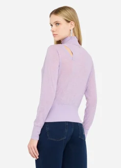 Liu Jo Jersey de cuello alto de algodón y cachemira-Mujer Cárdigans Y Jerséis