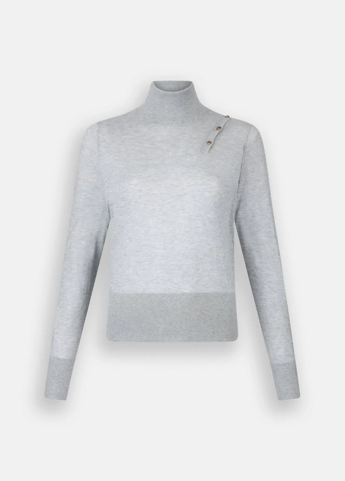 Liu Jo Jersey de cuello alto de algodón y cachemira-Mujer Cárdigans Y Jerséis