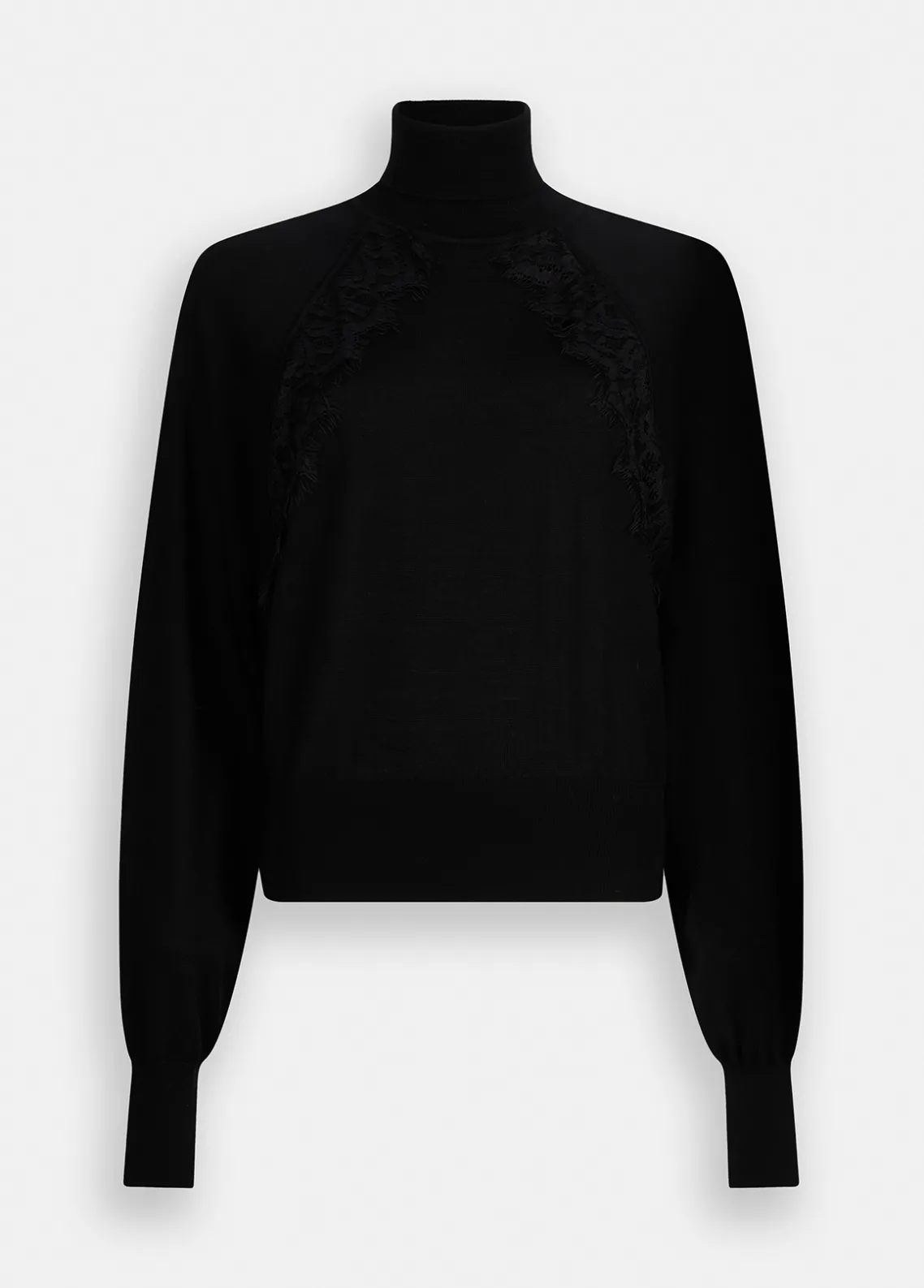 Liu Jo Jersey de cuello alto de lana con encaje-Mujer Cárdigans Y Jerséis