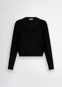 Liu Jo Jersey de cuello en V-Mujer Ropa Deportiva|Cárdigans Y Jerséis