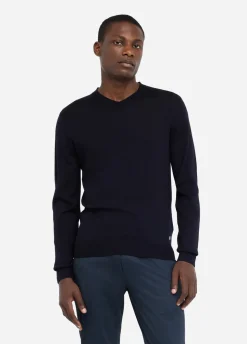 Liu Jo Jersey de lana con cuello de pico-Hombre Jerséis Y Sudaderas
