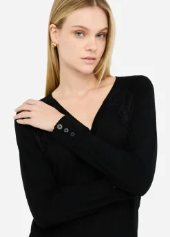 Liu Jo Jersey de lana con encaje-Mujer Cárdigans Y Jerséis