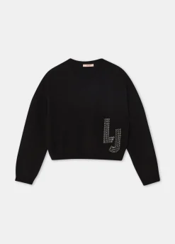 Liu Jo Jersey de lana con logotipo y strass- Camisetas Y Sudaderas