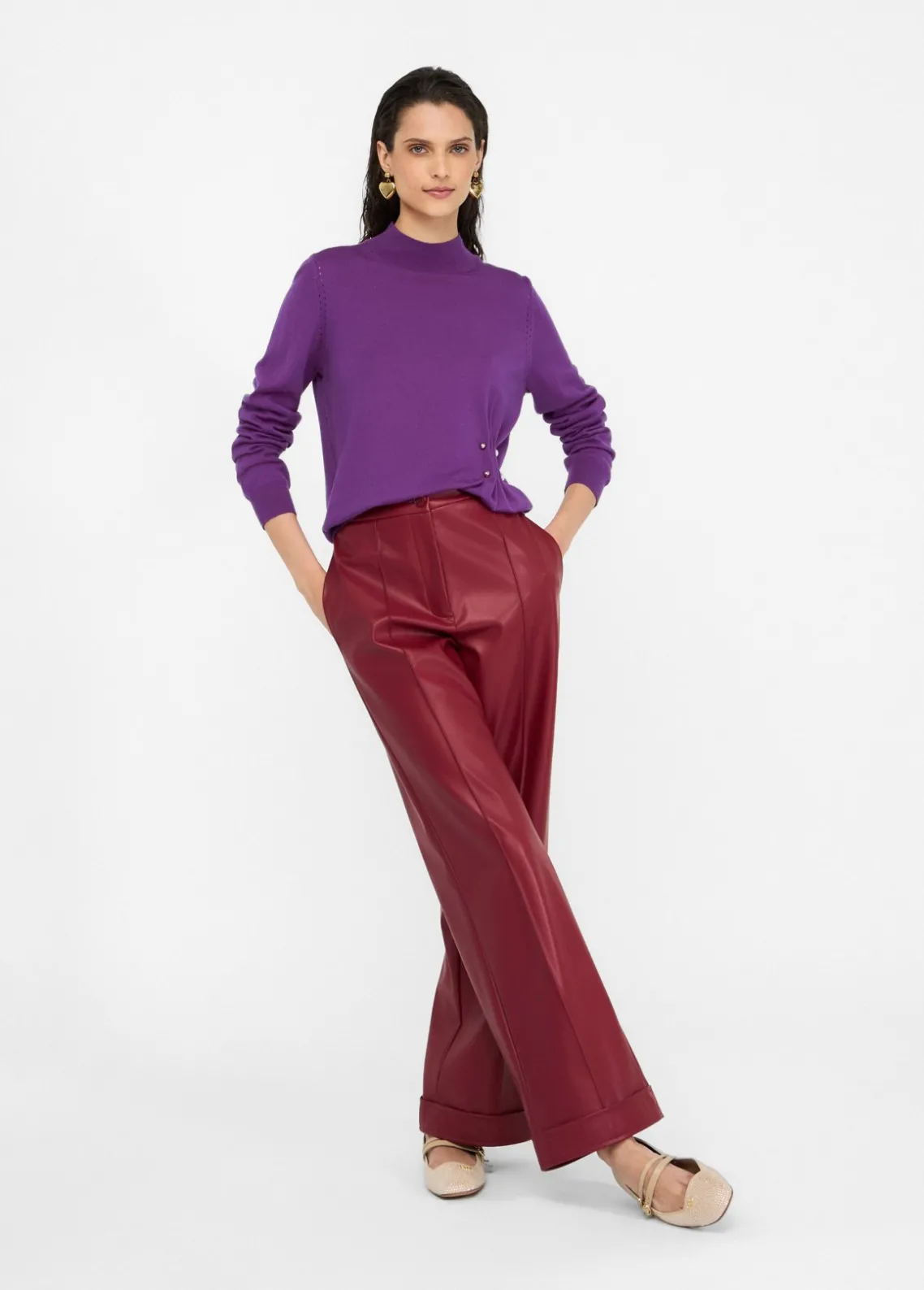 Liu Jo Jersey de lana con perlas-Mujer Cárdigans Y Jerséis
