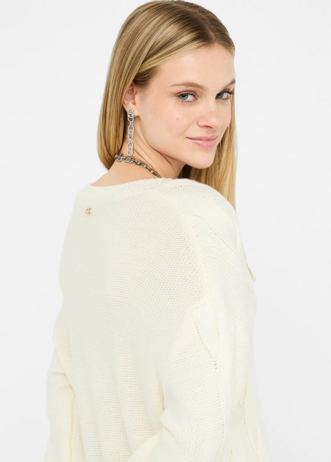 Liu Jo Jersey de lana de punto de ochos-Mujer Cárdigans Y Jerséis