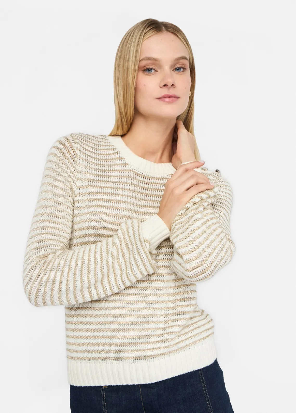Liu Jo Jersey de lurex® a rayas-Mujer Cárdigans Y Jerséis