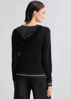 Liu Jo Jersey de lurex® con capucha-Mujer Ropa Deportiva|Cárdigans Y Jerséis