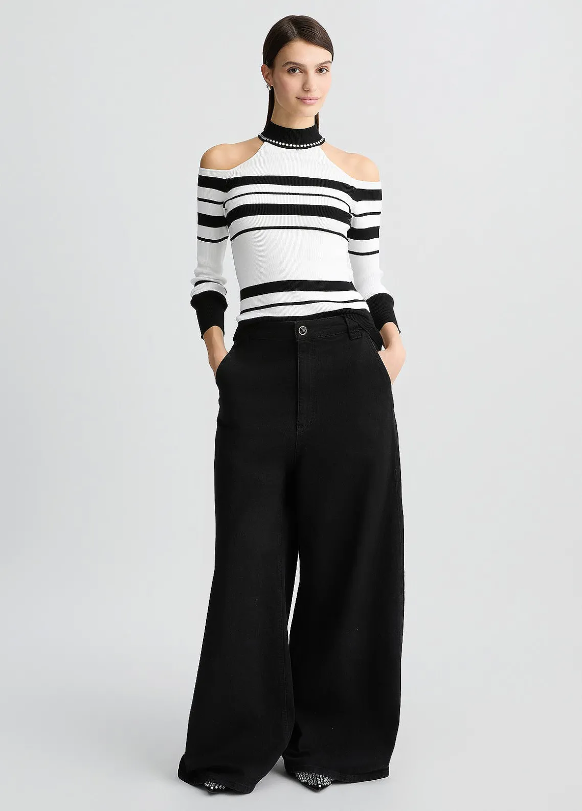 Liu Jo Jersey de con tachuelas-Mujer Cárdigans Y Jerséis
