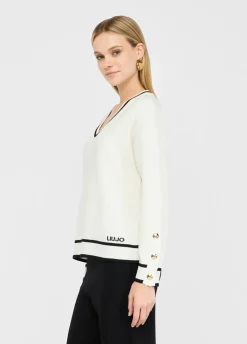 Liu Jo Jersey en mezcla de seda-Mujer Ropa Deportiva|Cárdigans Y Jerséis