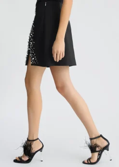 Liu Jo Minifalda con bordado de joyas-Mujer Faldas