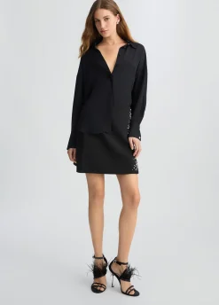 Liu Jo Minifalda con bordado de joyas-Mujer Faldas