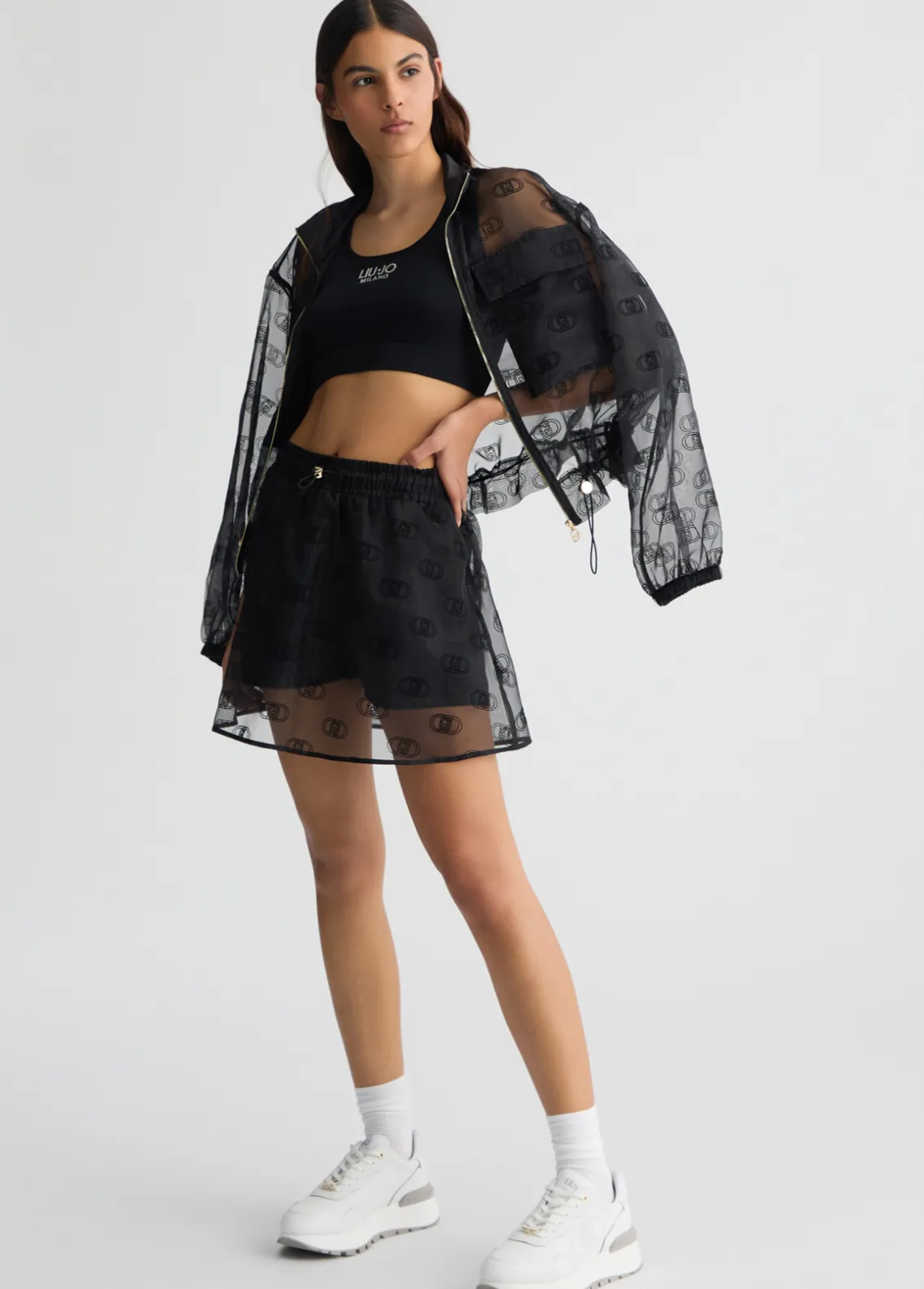Liu Jo Minifalda de organza estampada-Mujer Ropa Deportiva|Faldas