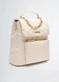 Liu Jo Mochila acolchada color crema-Mujer Mochilas